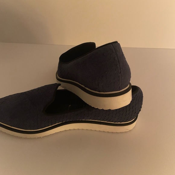 Blue Python Leather platform sneakers - Picture 6 of 6